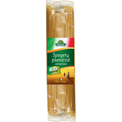 Špagety pšeničné celozrnné BIO 500 g BIOLINIE