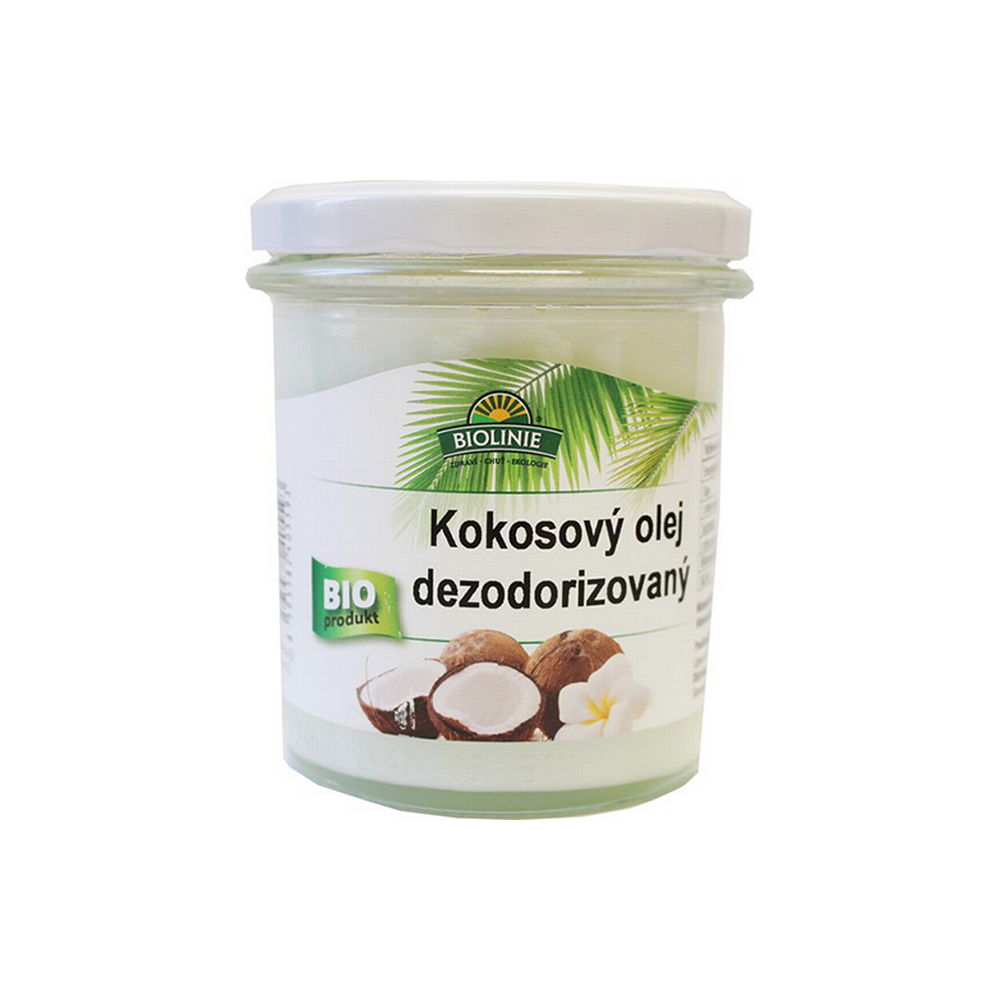 Kokosový olej dezodorizovaný BIO 240 g BIOLINIE